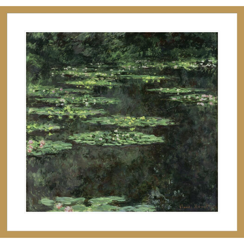 «Waterlilies» par Claude Monet, impression giclée encadrée, H 33,5 po x l 35,25 po