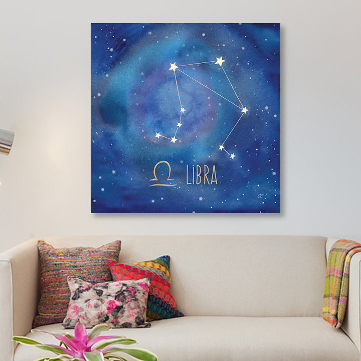 « star sign libra », impression sur toile, H 18 po x l 18 po x P 1,5 po, Toile tendue