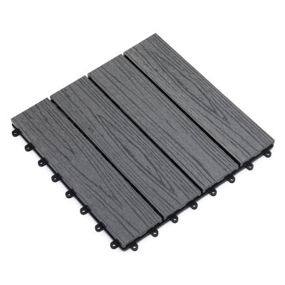 Carreaux de terrasse à emboîtement Outsunny