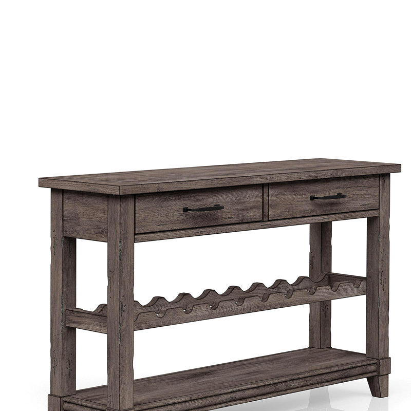Console avec rangement pour bouteilles de vin et tiroirs de rangement