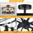 Glenisle 6 - Light Modern Metal Drum Semi Flush Mount Ceiling Light Fixture For Dinning Room Living Room Bedroom Hallway Entryway Kitchen