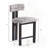Stylish Round Stools with  Upholstered Seat & Black Metal Frame-376628134