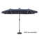 Jacobo 156'' x 78''Rectangular Lighted Market Umbrella with  16 Color Changing Light