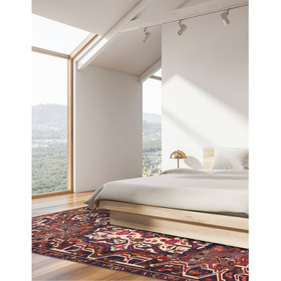 Tapis rouge rétro Kayseri 5 pi 1 po x 9 pi 1 po