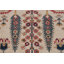 Tapis oriental ivoire entièrement fabriqué à la main Kazak 6 x 8
