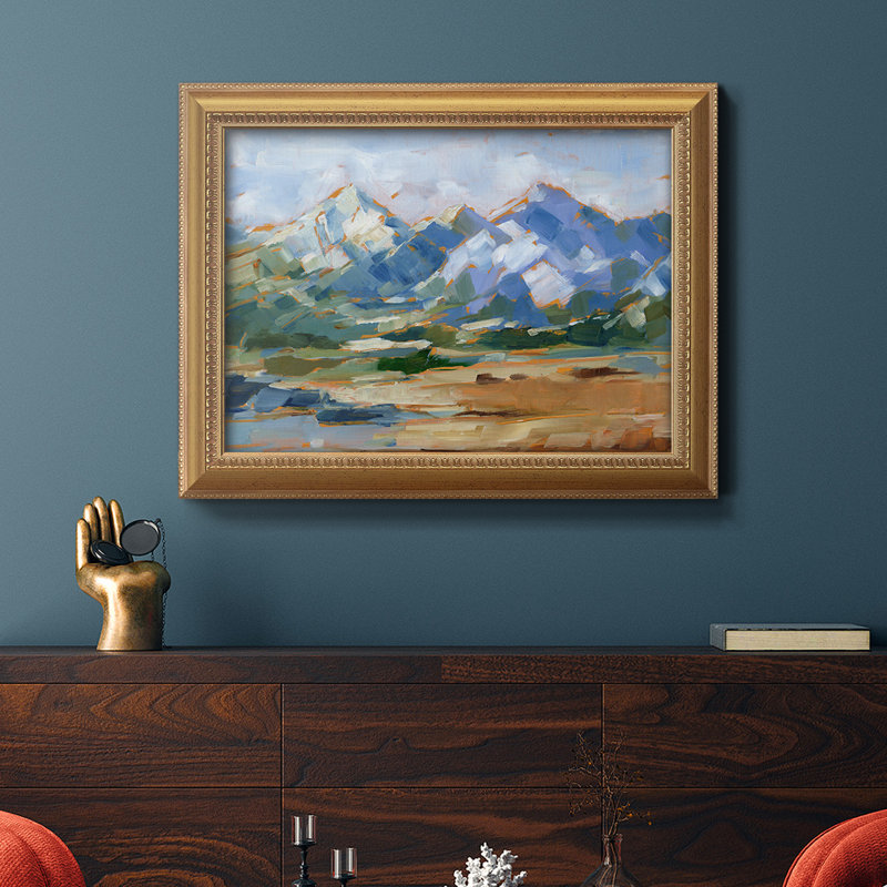 Blue Mountain Peaks II - peinture sur toile encadrée, L 27 po x H 18 po