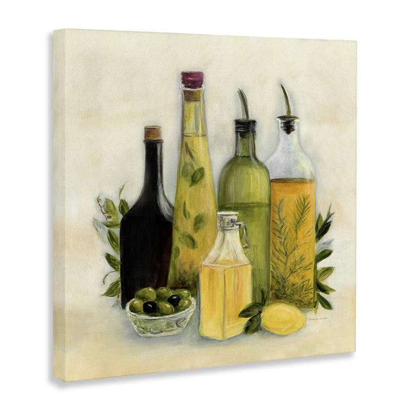 Art mural sur toile, "Huiles et épices" par Marilyn Dunlap, H 24 po x l 24 po