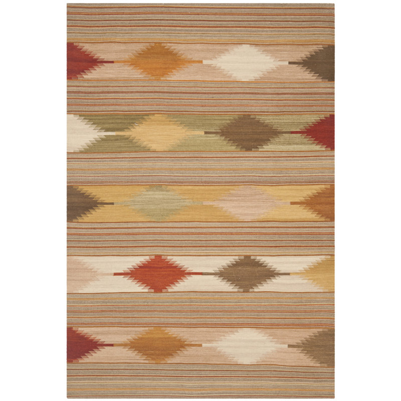 Bennett Hand Woven Wool Southwestern Rug, Rectangle 8' x 10'