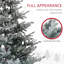Arbre de Noël artificiel pin 7,5 pi avec 1218 pointes enneigées, support en métal pliable, assemblage facile, arbre de Noël à charnières pour les fêtes à la maison