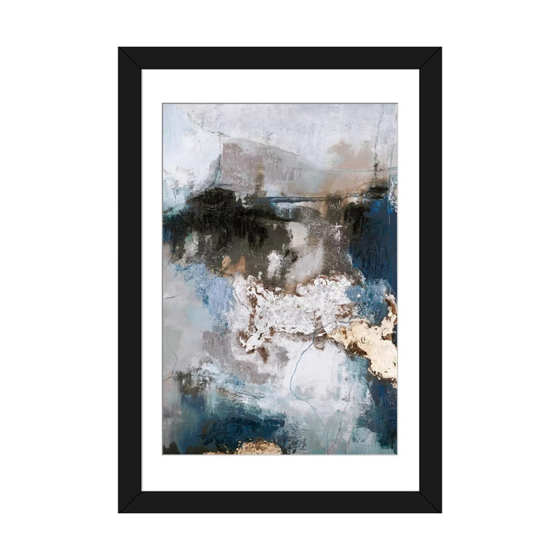 Chute d'eau - reproduction d'art sur toile tendue, H 32 po x l 24 po x P 1 po, Cadre noir
