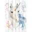 «Fantasy Unicorn», reproduction sur bois blanc-61297471