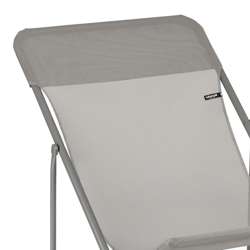 Chaise longue pliante, gris