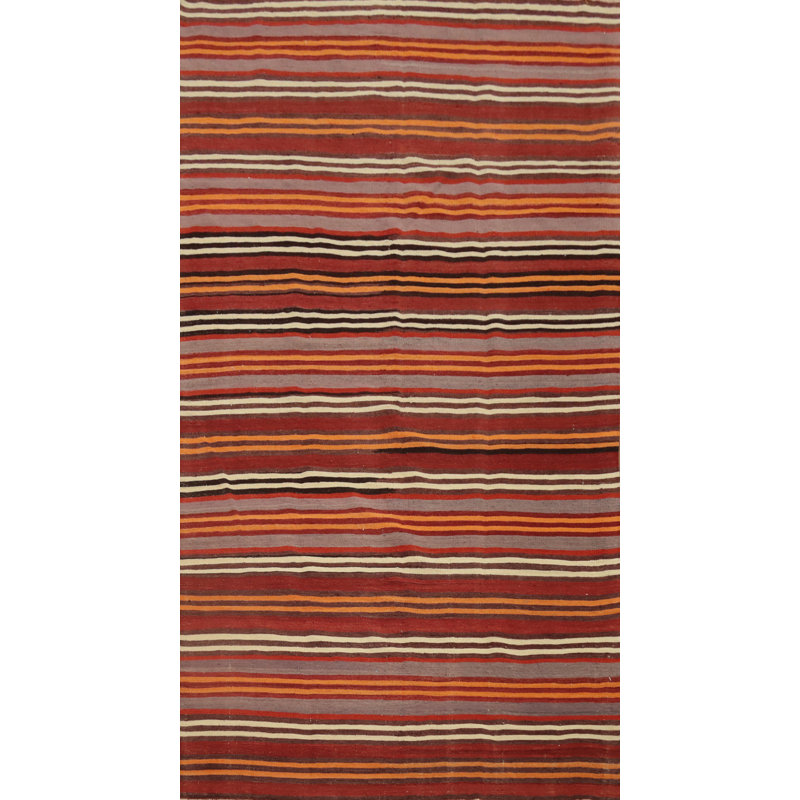 Tapis rayé en laine Kilim