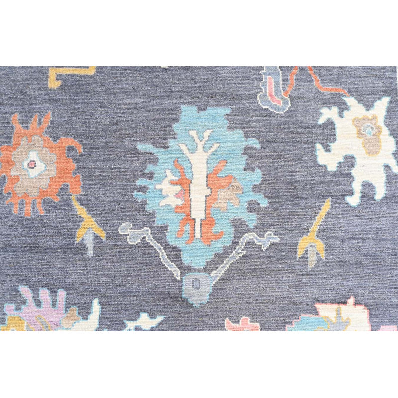 Oushak Collection, Transitional One-of-a-Kind Rectangle 8'11" X 12' Hand Knotted Area Rug