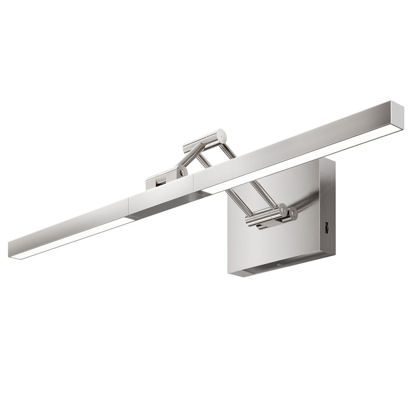 1-Light 24''Bathroom 3CCT Modern LED Vanity Light Fixture with 360° Rotatable Head & Swing Arm, Brushed Nickel