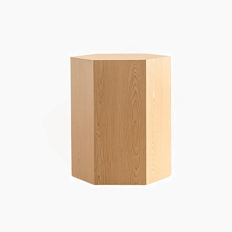 Table basse Hexagon MDF, Bois naturel