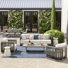 Ensemble de conversation en aluminium pour 5 personnes avec coussins Sereno Patio