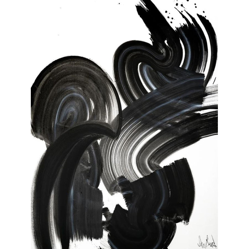 Current III On Giclee Canvas Hand Embellished Art, 24" H x 20" W x 1" D, Wrapped Canvas, No Frame