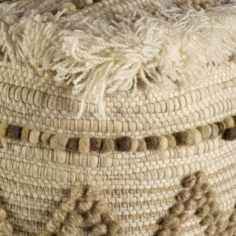 Pouf large en chevron carré 18 "