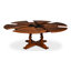 Round Walnut Wood Dining Table-1915720589