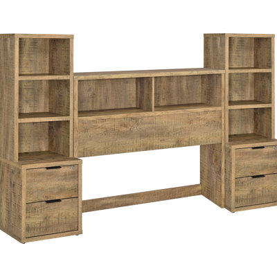 Mango 3 chambres à coucher, tête de lit et tables de chevet avec bibliothèque, ouvert pour le rangement organisé, placage à griffes, tiroirs verrouillables, chargement, décor contemporain avec tête de lit, finitions de tables de chevet, coffre-fort