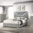 Pierce Grey High Gloss 2-Drawer Nightstand Bedside Table
