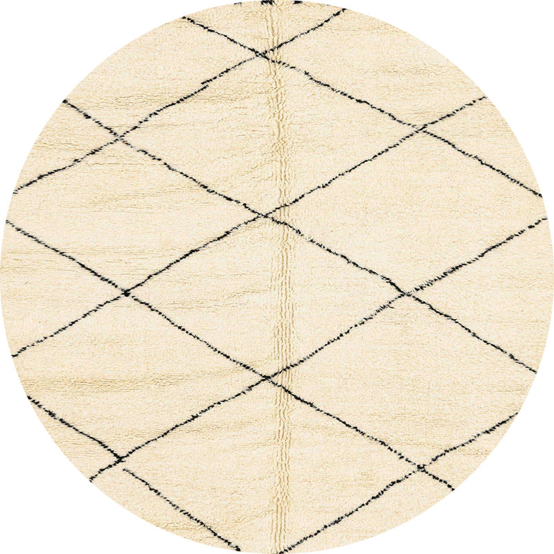 Tapis abstrait moderne 2917, Rond 7 pi