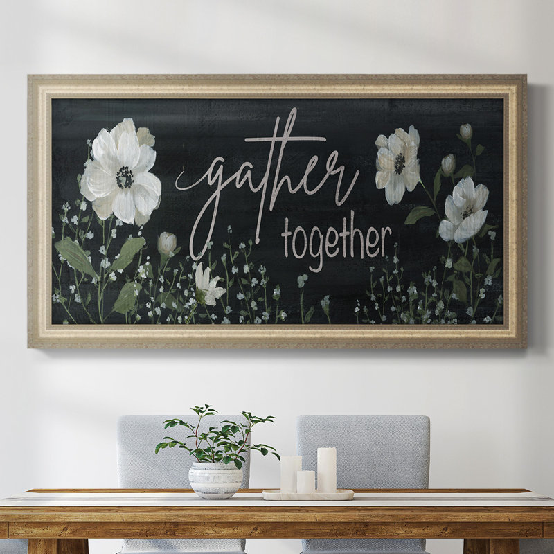 «Gather Together», reproduction d'un seul cadre photo sur toile, H 25 po x l 45 po x P 0,8 po