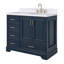 Ensemble de meuble-lavabo simple 42,25 po avec plateau en quartz Abshire-94668851