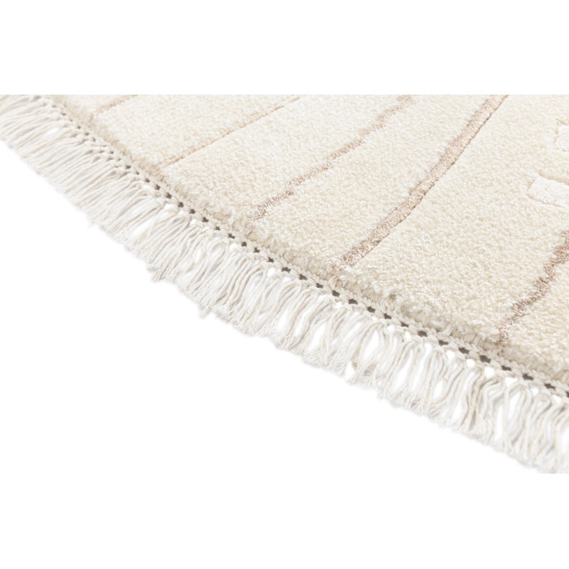 Tapis rond beige clair Osborne
