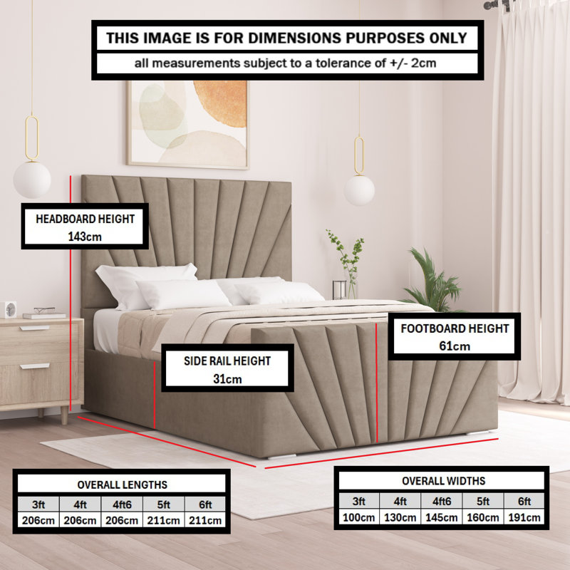 Aayanah Upholstered Bed, Kingsize (5'), Black