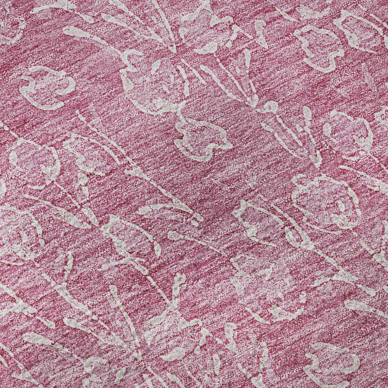Premium Machine Washable Prisco Blush Rug, Rectangle 5' x 7'6"