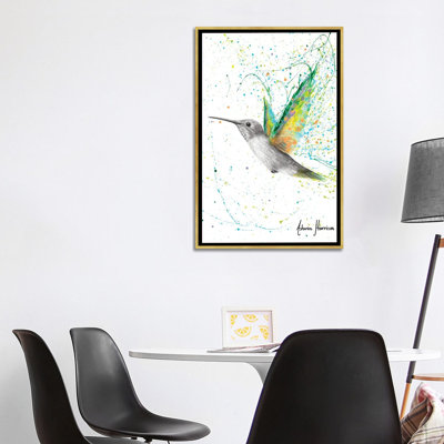«Peach Summer Hummingbird» par Ashvin Harrison - impression d'art graphique