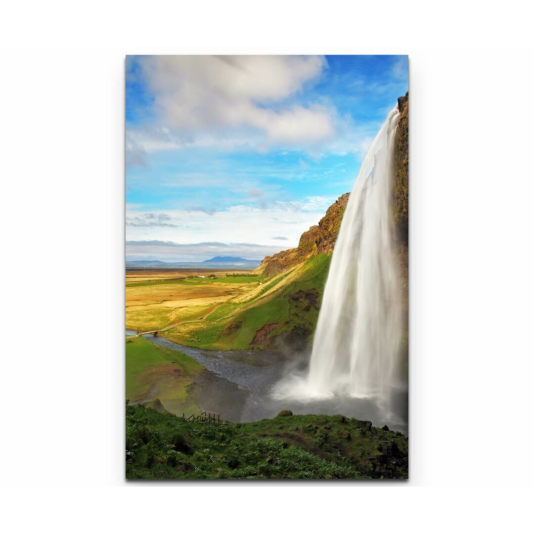 Leinwandgemälde Seljalandsfoss Wasserfall auf Island