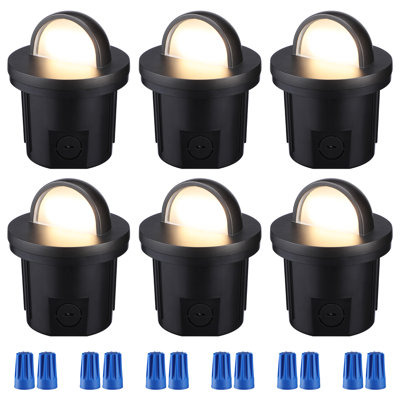LED In Ground Landscape Lights, Anti-Glare Beacon Top, IP67 Waterproof