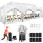 30 Ft x 10 Ft Real Heavy Duty Steel Pop-Up Canopy with 8 Removable Sidewalls-109709138