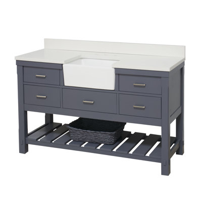 Hitton 60'' Single Bathroom Vanity with Top