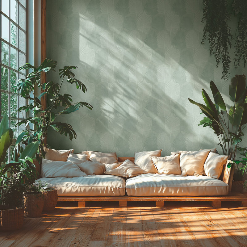 Galerie Horizon Palm Leaf Wallpaper, Green