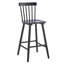 Tabouret de comptoir à dossier en lattes de bois massif de 38,5 po de hauteur-1978137509