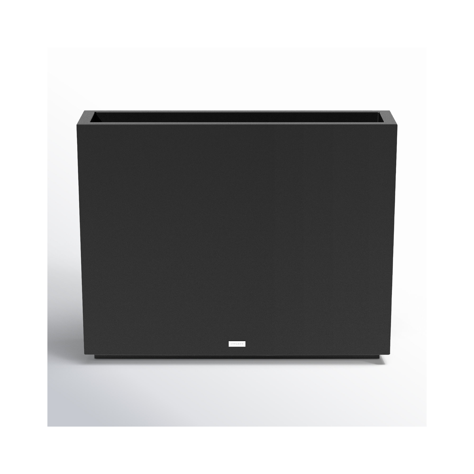 Block Series Span Planter, Black, 30” H x 38” W x 10” D