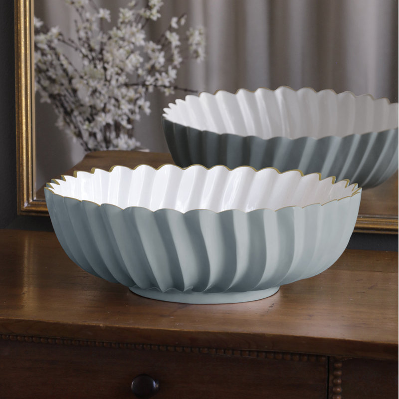 Encanto Serving Bowl, Cream/White, 14"
