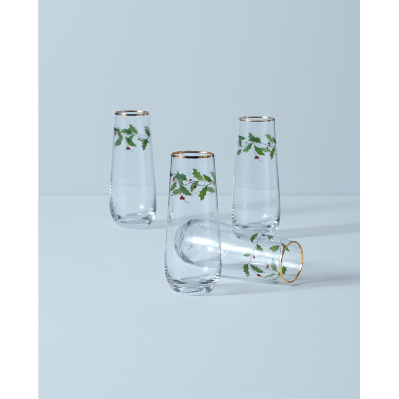 Holiday 4-Piece Glassware Set