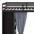 Full Size Loft Bed With Desk And Storage, All-In-One Wood Loft Bed With Wardrobe, Shelves, Blackout Curtains And RGB Lights-1564837551