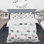 White Circle Pattern - Abstract Duvet Cover Set - Microfiber Polyester
