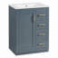 Meuble-lavabo autoportant 24 po en MDF + fer avec plateau à 3 tiroirs et portes à fermeture douce intégrées bleu-130918321-130918322