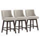 Orbay Swivel Upholstered 26'' Counter Stool With Solid Wood Frame