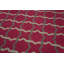Tapis rose / gris en laine noué à la main de conception unique 6 pi x 9 pi