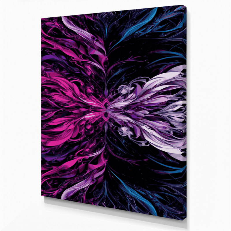 Art numérique sur toile, "Abstraction numérique 92", H 8 po x l 10 po