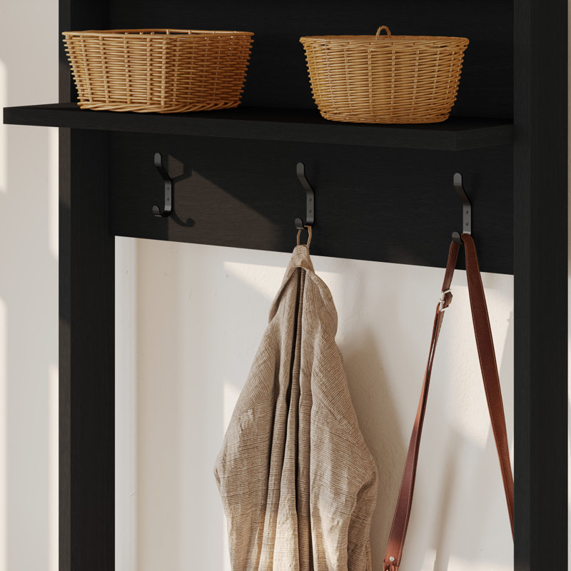 Porto Entryway Hall Tree, Black