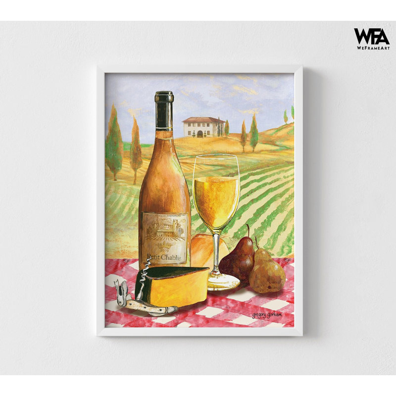 Vin blanc, décor de cafétéria, affiche d'art mural de bar, bouteille de vin sur un décor de mini bar, impression d'affiche de cadeau d'anniversaire amateur de vin